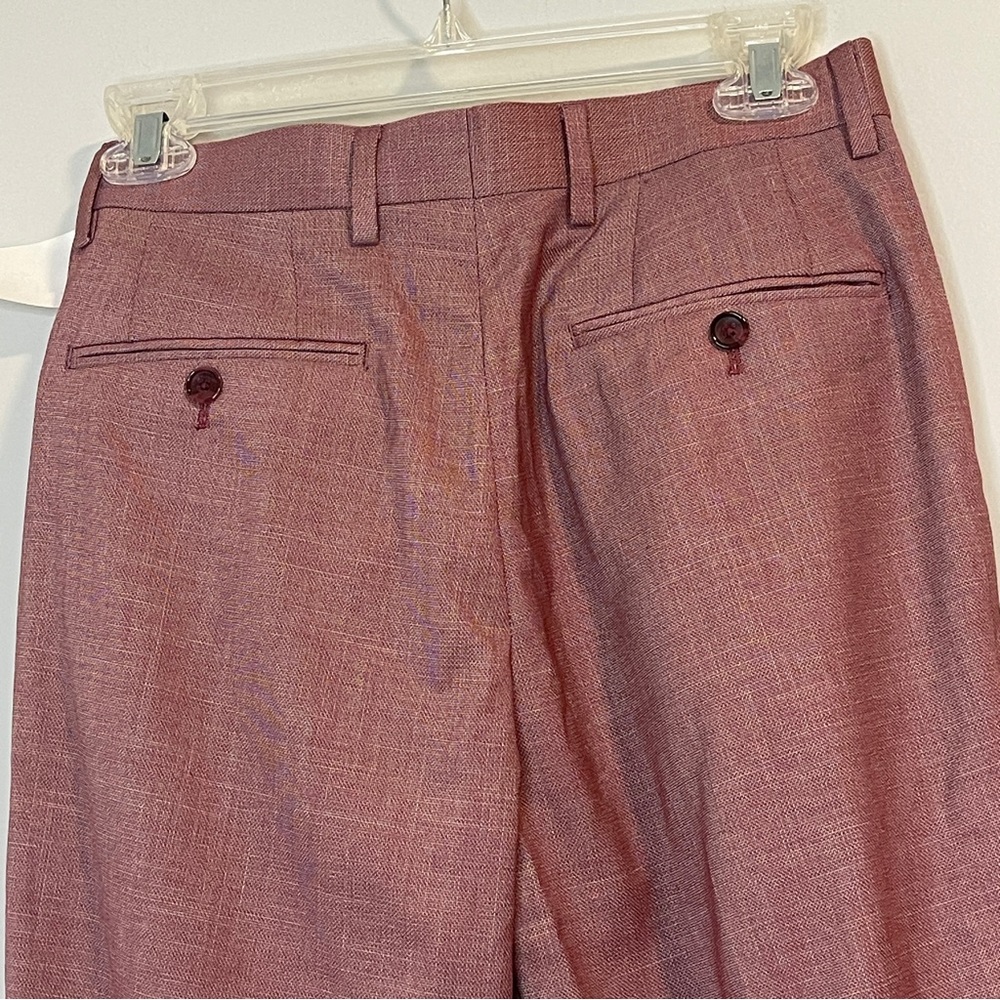 SOUL OF LONDON Mens Dress Pants 35" Inseam Unhemmed Size 29R- Rose NWOT - Picture 3 of 6
